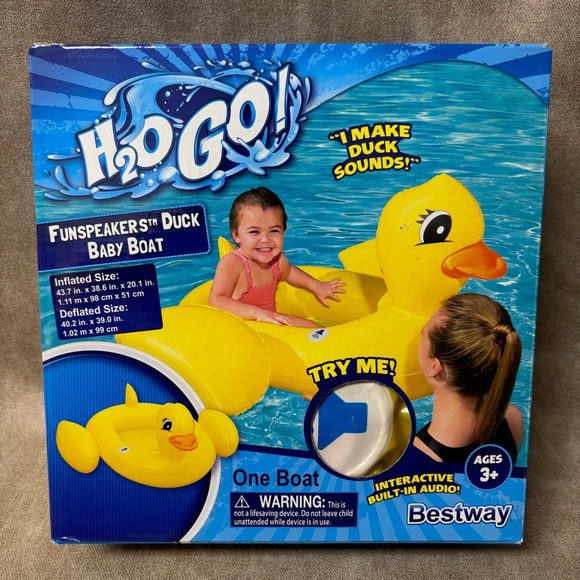 Bestway H2OGO Funspeakers Duck
Inflatable Baby Boat - Picture 1 of 5